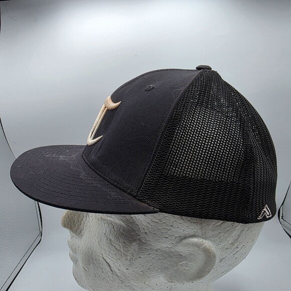 Pacific Headwear D-Series 405 S/M Black Mesh Trucker Baseball Hat Adjustable - Picture 2 of 9
